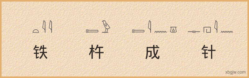 “铁杵成针”古埃及象形文字