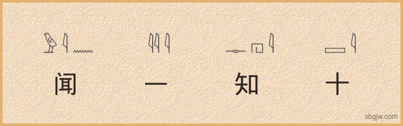 “闻一知十”古埃及象形文字