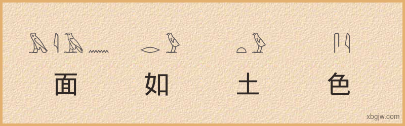 “面如土色”古埃及象形文字