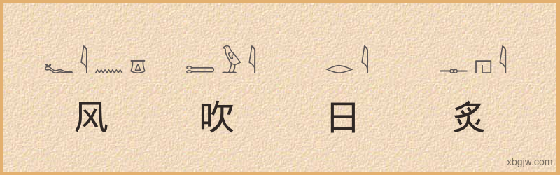 “风吹日炙”古埃及象形文字