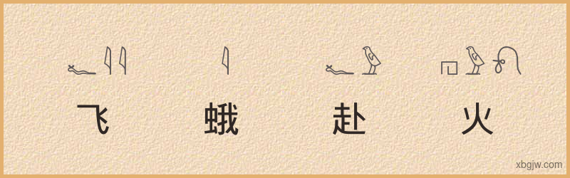 “飞蛾赴火”古埃及象形文字