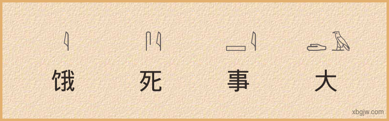 “饿死事大”古埃及象形文字