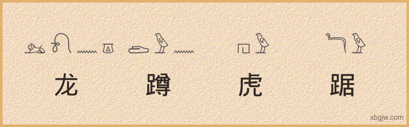 “龙蹲虎踞”古埃及象形文字