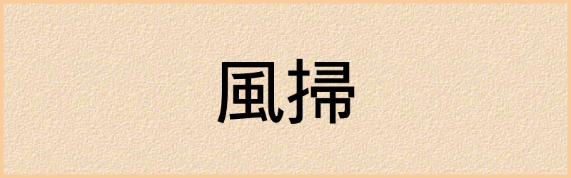 掃字组词