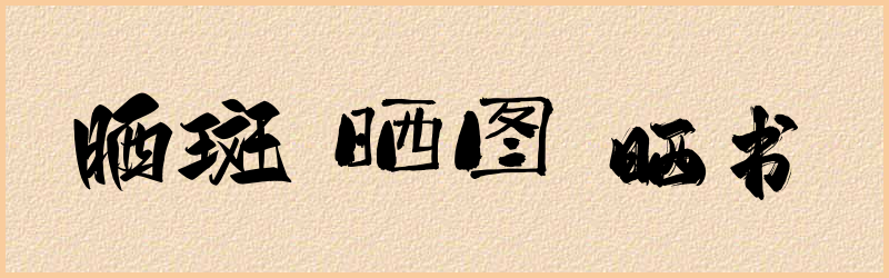 晒字组词